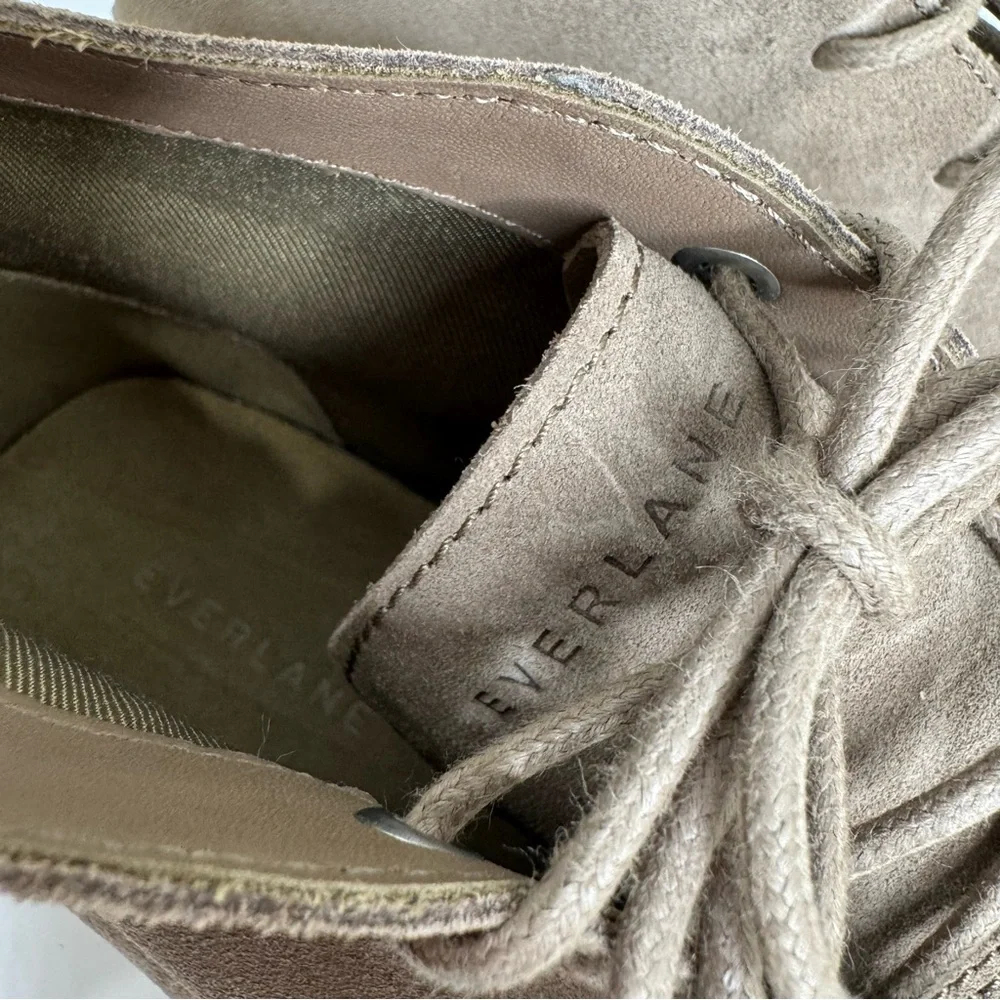 NEW Everlane Women’s Tan Taupe Suede Lace-up‎ Chukka Ankle Boots Size 7.5